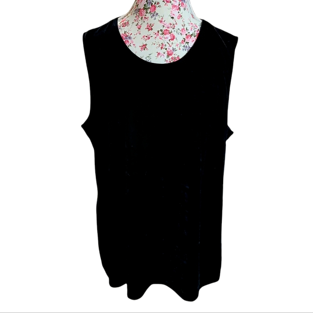 Denim & Co. velvet shell/tank